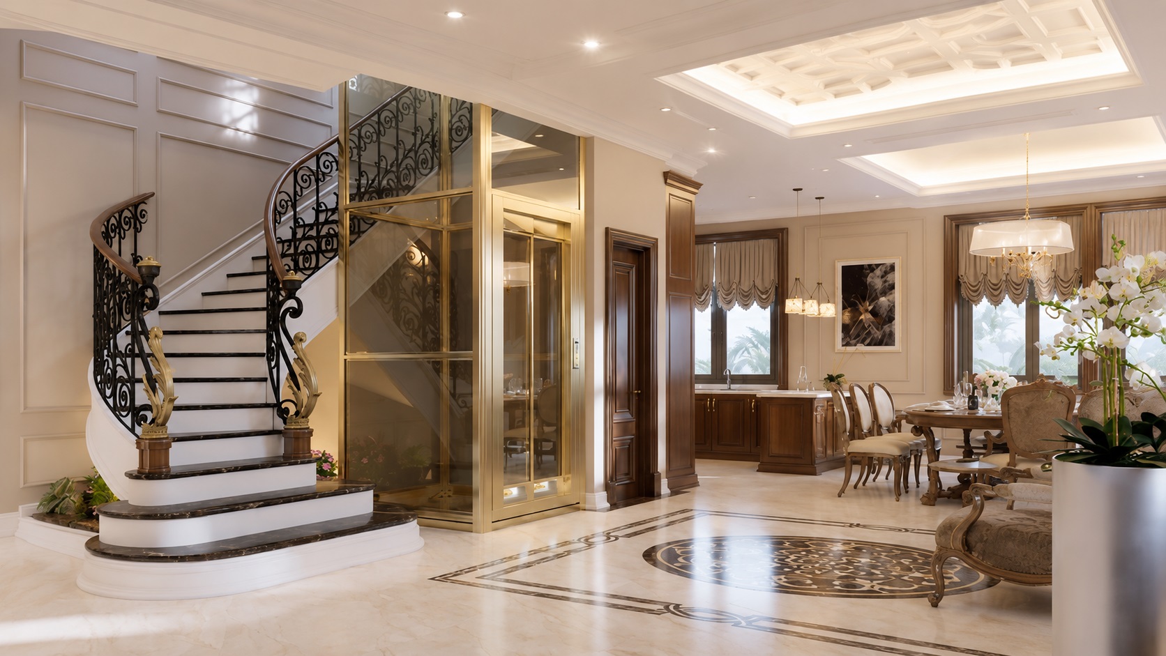 Thang máy mini gia đình đã lắp cho nhà ống / nhà nhỏ tại Hà Nội