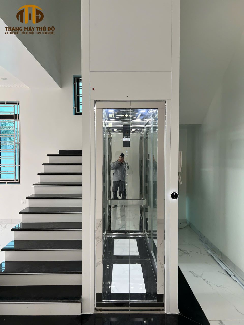 Thang máy mini cáp kéo MRL