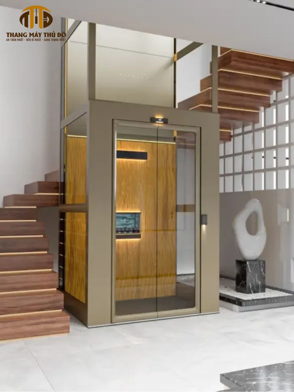 Thang máy mini không cần hố pit là lựa chọn của nhiều gia đình