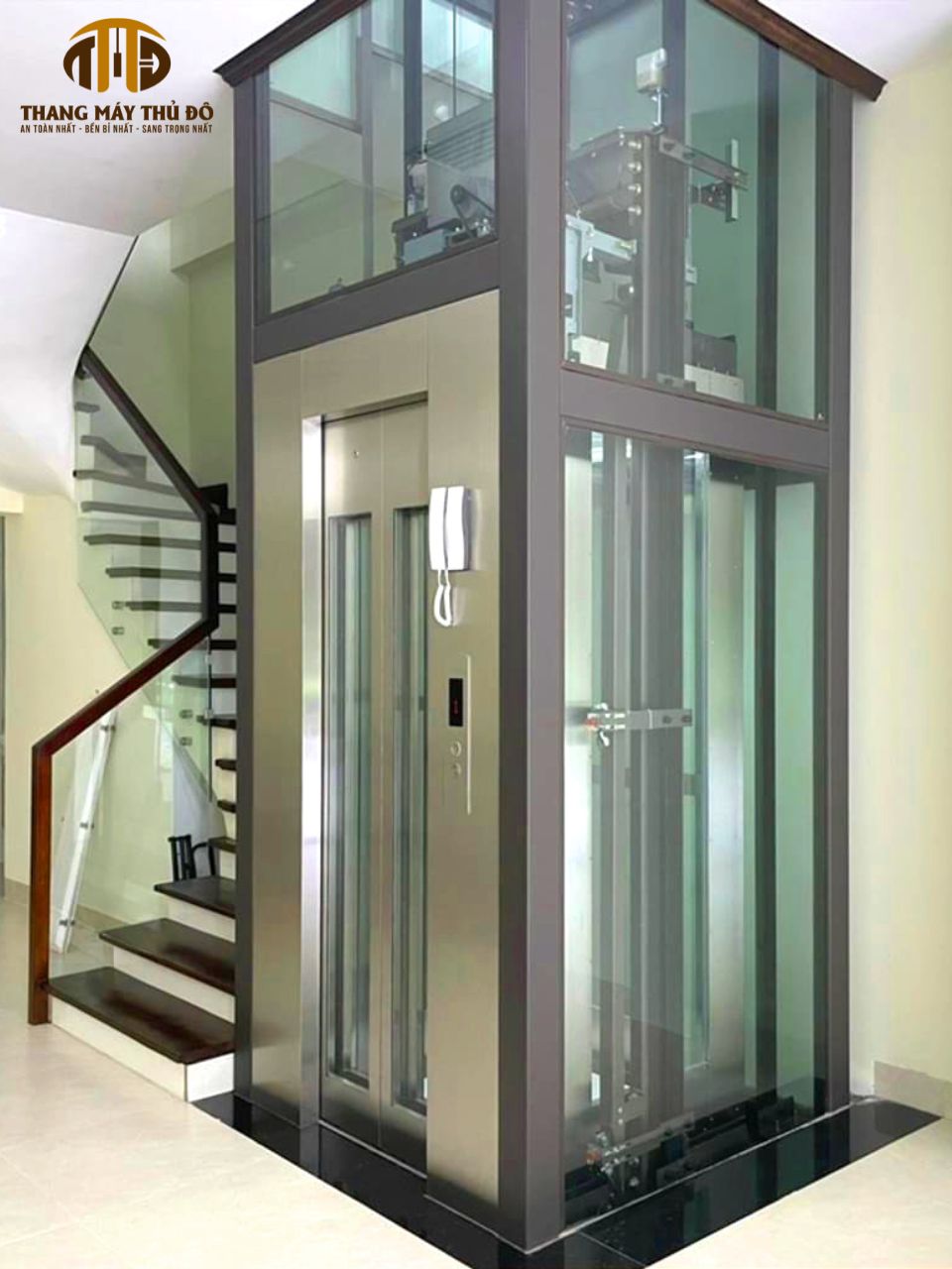 Lắp đặt thang máy kính mini an toàn, thiết kế sang trọng tại Thang máy Thủ Đô